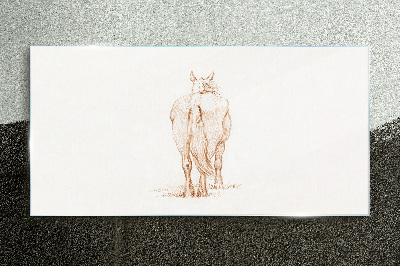 Schilderij op glas De rug van het paard heeft een delicate tint