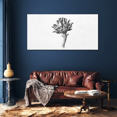 Foto op glas Bloemen elegantie