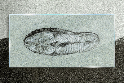 Glas foto Abstracte vorm in tinten blauw