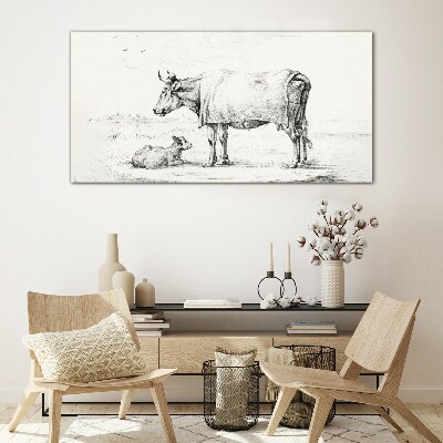 Foto op glas Vrede in de weide