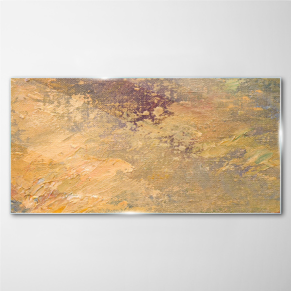 Glas foto Gouden reflecties in een abstract landschap