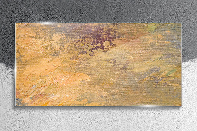 Glas foto Gouden reflecties in een abstract landschap