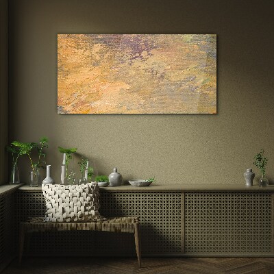 Glas foto Gouden reflecties in een abstract landschap