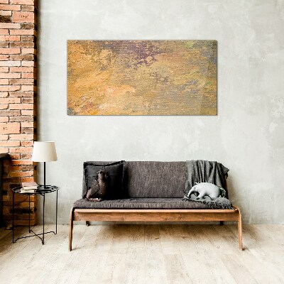 Glas foto Gouden reflecties in een abstract landschap