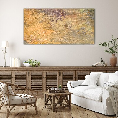 Glas foto Gouden reflecties in een abstract landschap