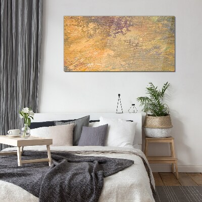 Glas foto Gouden reflecties in een abstract landschap