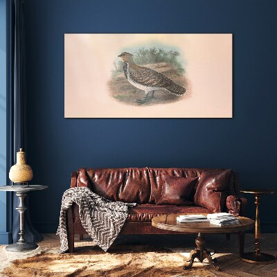 Glas foto Een vogel tegen de achtergrond van de natuur