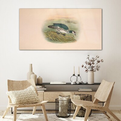 Glas foto Een vogel op een waterachtergrond