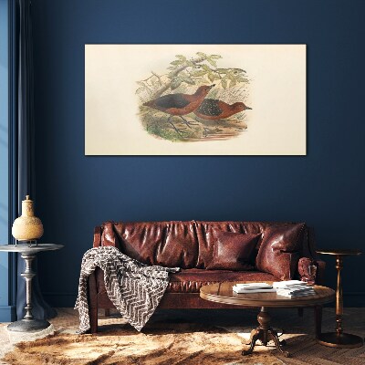 Schilderij op glas Vogels in hun natuurlijke habitat