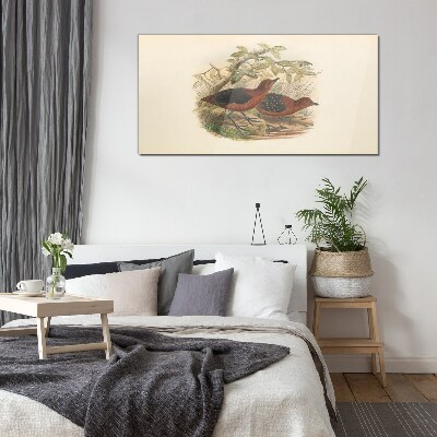 Schilderij op glas Vogels in hun natuurlijke habitat