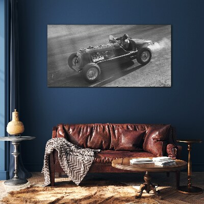 Glas foto Een raceklassieker in actie