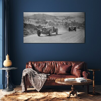 Schilderij op glas Racesensatie uit de jaren 50.
