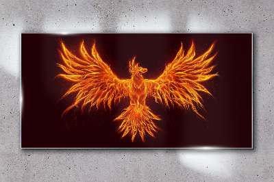 Schilderij op glas Brandende Feniks