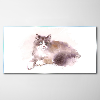 Glas foto De droom van een kat