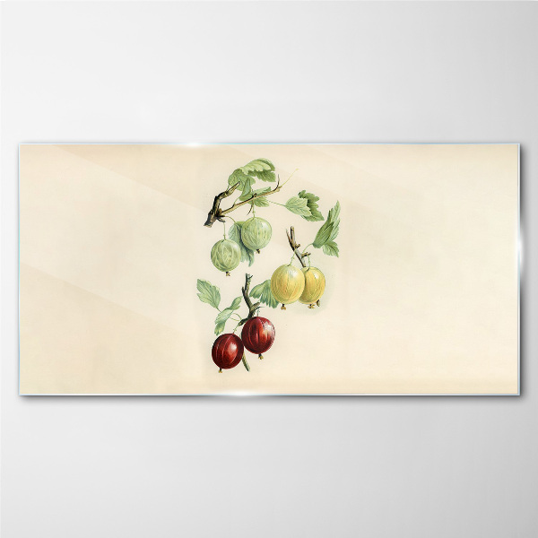 Schilderij op glas Fruit op een pastelkleurige achtergrond