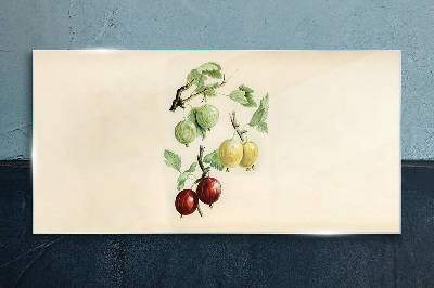 Schilderij op glas Fruit op een pastelkleurige achtergrond