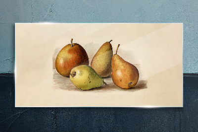 Schilderij op glas Vruchten in harmonieuze tinten