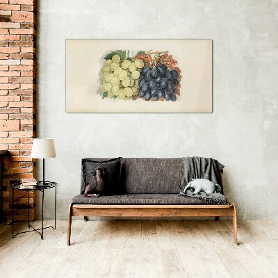 Foto op glas Druiven in harmonie van kleuren