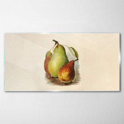Schilderij op glas Fruitsamenstelling van peren