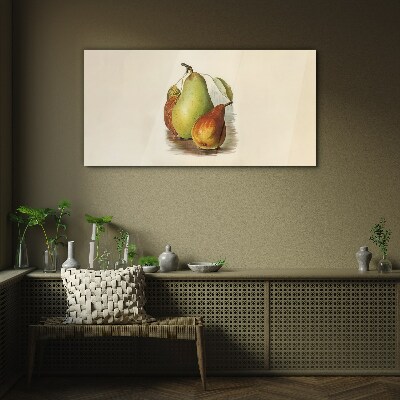 Schilderij op glas Fruitsamenstelling van peren
