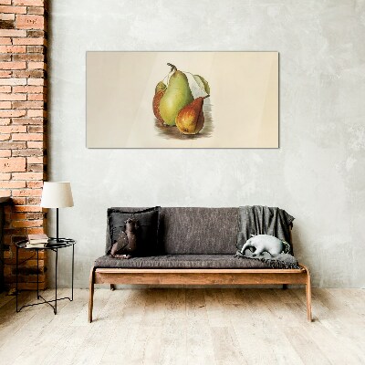 Schilderij op glas Fruitsamenstelling van peren