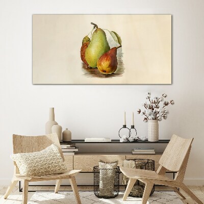 Schilderij op glas Fruitsamenstelling van peren