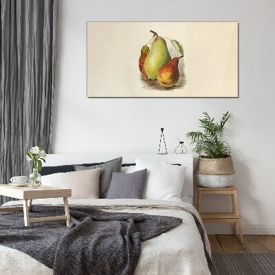 Schilderij op glas Fruitsamenstelling van peren