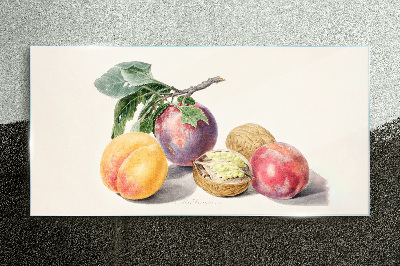 Foto op glas Fruitboeket op een witte achtergrond
