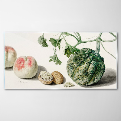 Schilderij op glas Fruit en noten in harmonie