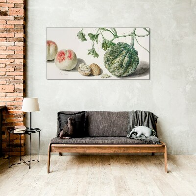 Schilderij op glas Fruit en noten in harmonie