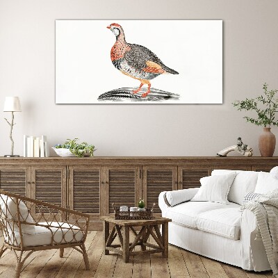 Schilderij op glas Vogelachtige elegantie in pastelkleuren