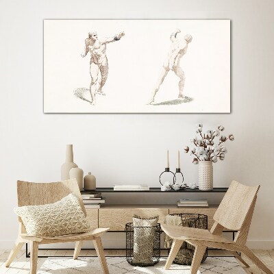 Schilderij op glas Beweging en expressie in de handeling