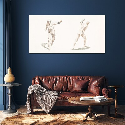 Schilderij op glas Beweging en expressie in de handeling