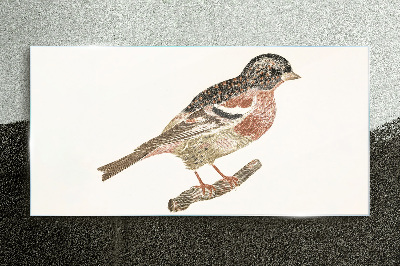 Glas foto Een vogel op een tak