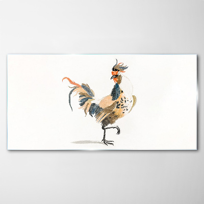 Glas foto Haan in aquarel