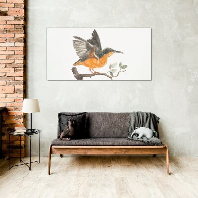 Foto op glas Konijn in vlucht