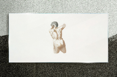 Schilderij op glas Naakt van een man met haar