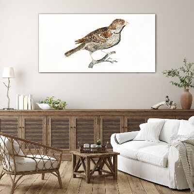 Foto op glas Een gevleugelde vriend in een natuurlijke stijl