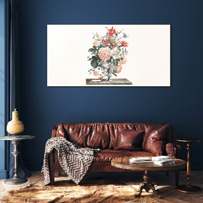 Glas foto Bloemstuk in een vaas