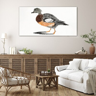 Glas foto Eend in grafische stijl