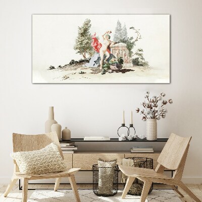 Foto op glas Mythologische scène met fruit