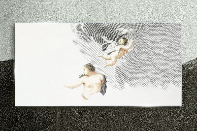 Foto op glas Engelen in de wolken