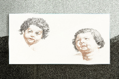 Foto op glas Portret van kinderlijke vreugde