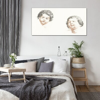 Foto op glas Portret van kinderlijke vreugde