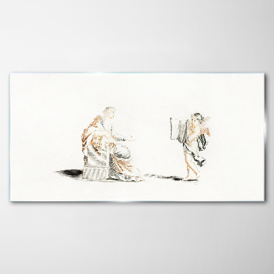 Foto op glas Dialoog tussen wijze mannen