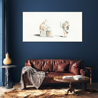 Foto op glas Dialoog tussen wijze mannen