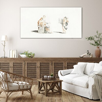 Foto op glas Dialoog tussen wijze mannen