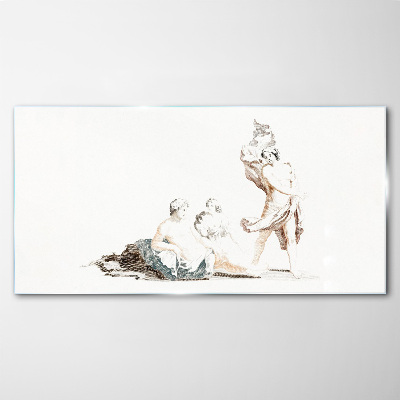 Glas foto Een scène uit het artistieke leven