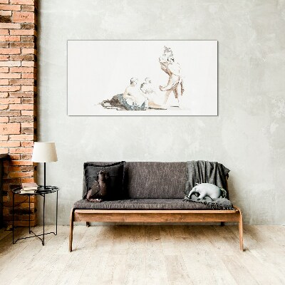 Glas foto Een scène uit het artistieke leven