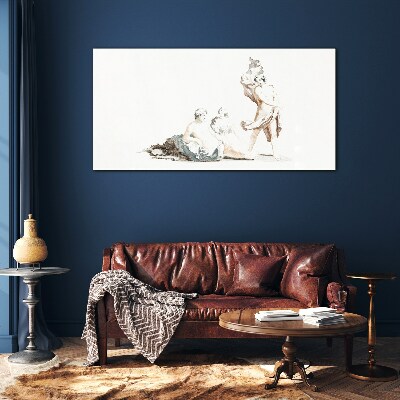 Glas foto Een scène uit het artistieke leven